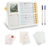 Sutowe Minuterie visuelle avec Tableau de Planification pour Enfants, Outils pour Le TDAH, Outil d'autisme, minuterie de tâche et méthode schéma visuel pour Enfants, Fournitures Scolaires de rentrée