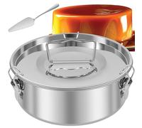 Sutowe Moule à tarte de 19,1 cm pour casserole rapide de 6 à 8 litres, moule à tarte en acier inoxydable 304 avec poignée de couvercle, capacité de 1,5 l, moule à tarte rond pour gâteau, pudding,
