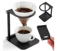 Sutowe Support pour machine à café pour-over pour la maison, le bureau et les déplacements. Support pliable pour machines à expresso électriques et réservoir d'égouttement portable pour moulin à café