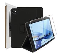 Suttkue Coque compatible avec Doo-gee T10W 10,1", lot de protection pour tablette avec 1 film de protection anti-rayures dureté 9H, fonction support vertical, étui de protection pour Doogee T10W, noir