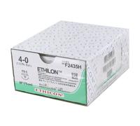 Sutures chirurgicales stériles non résorbables noires Monofil Ethilon - 4/0 - 3/8 - 19 mm - 75 cm