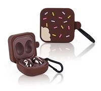 Suublg Coque de protection en silicone avec porte-clés pour écouteurs Samsung Galaxy Buds2 Pro (2022)/Galaxy Buds 2 (2021)/Galaxy Buds Pro (2021)/Galaxy Buds Live Earphones(2020)