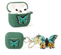 Suublg Coque de protection en silicone pour Airpods 3ème génération avec porte-clés de personnages de dessins animés