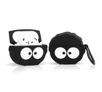 Suublg Coque pour écouteurs sans fil AirPods 4 (2024) avec mousqueton, coque de protection en silicone avec motif de peau de dessin animé pour écouteurs AirPods 4ème génération (BKFball)