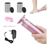 SUUFRUE Râpe électrique anti-callosités avec 60 tampons de rechange, brosse de nettoyage et repousse-cuticules, vitesse de rotation en continu, fonctionnement sur secteur, kit de pédicure pour talons