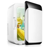 Suuim Mini réfrigérateur, réfrigérateur-congélateur pour Chambre à Coucher sous Le comptoir, réfrigérateur Personnel Compact Portable, Chauffage des Aliments (Noir)