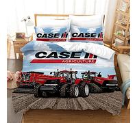 SUUKA Tracteur Parure de lit pour enfant en microfibre, housse de couette et taie d'oreiller, parure de lit 3D tracteurs verts (A2, 155 x 220 cm + 75 x 50 cm)