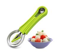 Suuker Melon Baller Scoop Set 4 en 1 coupe-fruits Formes Scooper Scooper de pastque Scooper et Baller Fruit Scurving Outils (vert)