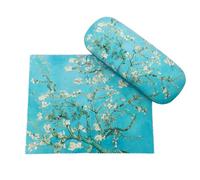 SUUM co. Étui à Lunettes Rigide Amandier en Fleur - Étui Lunettes Original Inspiré de Van Gogh - Étui à Lunettes Compact et Résistant - Accessoire Artistique pour Lunettes de Vue et de Soleil
