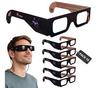 SUUM co. Lunettes Eclipse solaires homologuées - Lunettes certifiées ISO 12312-2 et CE Observation solaire sûre - Pour voir le soleil - Spéciales Eclipse 12 août 2026 (Pack 10)