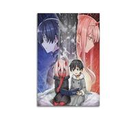 suumyo Poster d'animation Darling In The Franxx Hiro And Zero Two - Décoration de chambre, poster artistique pour chambre à coucher, salon - 30 x 45 cm - Sans cadre
