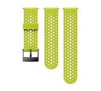 Suunto Bracelet de remplacement Original pour les Montres Suunto Spartan Sport WRH, Suunto 9, Silicone, Longueur : 22,9 cm, Largeur : 24 mm, Vert/Noir, avec Broches de fixation, SS050226000
