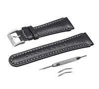Suunto X-Lander Bracelet de Montre de Rechange en Cuir pour Suunto X-Lander 22 mm Noir