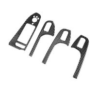 Suuonee Garniture de fenêtre de porte, panneau de cadre de bordure de panneau de bouton d'ascenseur de fenêtre de porte en fibre de carbone pour B8
