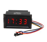 Suuonee Horloge numérique de Voiture, DC4.5-30V étanche Voiture électronique antipoussière Horloge électronique LED Affichage numérique[Rouge]