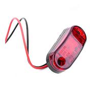Suuonee LED feu de position latéral, 4X 2 LED auto voiture remorque de camion caravane feu de position latéral feu clair 12V 24V[rouge]