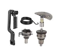 Suuonee Start Shaft, en alliage d'aluminium Start Shaft Start Assemblage de pignon de renvoi adapté pour pièces de rechange de moteur de scooter GY6 50