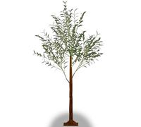 Suusolny Arbre lumineux à 180 LED - 120 cm - Pour l'intérieur et l'extérieur - Olivier artificiel - Branches lumineuses - Arbre décoratif pour bureau et salon - Lumière blanche froide