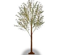 Suusolny Arbre lumineux à LED - 150 cm - 240 LED - Pour intérieur et extérieur - Décoration de Noël - Olivier artificiel - Branches lumineuses - Arbre décoratif pour bureau et salon - Lumière blanc
