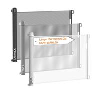 Suusolny Barrière de protection d'escalier, extensible, de 0 à 300 cm, pour bébés et animaux domestiques, convient pour les escaliers, les portes, l'intérieur et l'extérieur, blanche