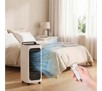 Suusolny Climatiseur mobile 3 modes avec télécommande et minuterie, réservoir d'eau de 4 l, roulettes pivotantes à 360°, ventilateur climatiseur sans tuyau d'évacuation avec boîtes en cristal de glace
