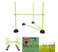 Suusolny Kit de barres de saut d'entraînement Agility - Kit d'obstacles pour la coordination et la condition physique - Avec 15 barres, 10 clips et 10 pieds - Parfait pour la mobilité des sauts, les