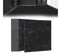 Suusolny Lot de 27 dalles de sol en PVC autocollantes - 2,51 m² - En vinyle adhésif - Antidérapant et imperméable - Pour salon, cuisine, salle de bain - Bleu marine