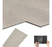 Suusolny Lot de 36 revêtements de sol en vinyle PVC autocollants 5 m² - Aspect bois - Carrelages de sol en vinyle adhésifs - Dalles décoratives - Résistantes à l'eau et antidérapantes - Chêne blanc