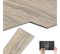 Suusolny Lot de 36 revêtements de sol en vinyle PVC autocollants 5 m² - Aspect bois - Carrelages en vinyle adhésifs - Dalles décoratives - Résistant à l'eau et antidérapant - Chêne taupe