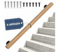 Suusolny Main courante d'escalier en bois de hêtre 60 cm - Rampe murale