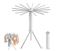 Suusolny Séchoir à linge à trois pieds - Peu encombrant - Pliable - Portable - Extensible - En aluminium - Peu encombrant - Idéal pour l'extérieur, le balcon, la chambre à coucher, la maison - 119 x