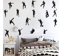 Suuyar 18Pcs Fortniter Caractères Danse Sticker Jeu Fortnit Battle Royale Xbox Ps4 Sticker Mural Vinyle Art pour Chambre d'Enfants et de Garçons
