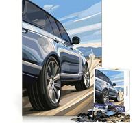 SUV argenté sur Une Route poussiéreuse Puzzle de 1000 pièces pour Adultes Jeu Intelligent et Silencieux Découpe précise Cadeau spécial 38x52cm