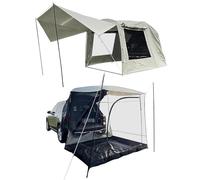 SUV Tent, Camping Tailgate Attachment Shelter, Oxford and Polyester Fabric with Gauze, Foldable UV-Proof Car Extension for Road Trips, Outdoor Adventures and Tailgating, 485x240x195cm