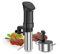 Suvee Rocyis Kit de cuisson sous vide avec couvercle, recettes - Circulateur à immersion à chauffage rapide de 1000 W - Température précise et minuterie - Écran tactile numérique - Acier inoxydable