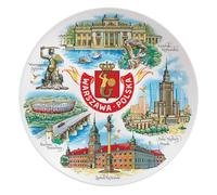 Suvenix Assiette 20cm Varsovie céramique décoration murale collection souvenir POL-MT-231