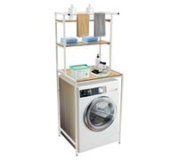 Suvnlsy Étagère de machine à laver à 3 niveaux, étagère au-dessus de la machine à laver et du sèche-linge, étagère de salle de bain, gain de place, réglable en hauteur, pour buanderie, salle de bain