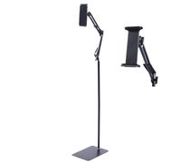 Suvnlsy Support universel pour tablette - Réglable en hauteur - Pivotant à 360° - Pour l'intérieur et l'extérieur - Bras en métal robuste - Compatible avec les appareils de 4 à 13 pouces