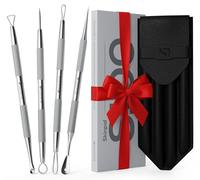 Suvorna S100 point noir extracteur - tire comedon point noir professionnel - anti bouton visage - anti acne visage - tire comedons extracteur point noir - pimple popping & blackhead tool(Pack 4 en 1)
