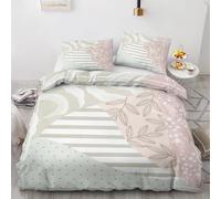 SUWALI Parure de Lit 220x240 Patchwork, Set de Housse de Couette Pastel avec 2 Taies d'oreiller 65 x 65 cm pour 2 Personnes Microfibre Réversible avec Fermeture Éclair