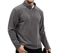Suwangi Pull en Polaire Homme Chaud à Manches Longues 1/4 Zip Sweatshirt | Fleece,Automne,Hiver,Thermique,Épais,Casual,Sport,Sweat
