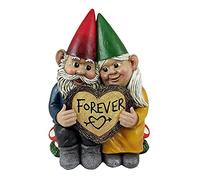 Suwei Statues De Couple De Nain De Jardin - Ornements De Couple Nain - Couple Nain -Statue De Jardin en Résine - Décoration D'extérieur pour Cour, Pelouse