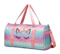 Suweir Sac de sport pour enfant - Sac de voyage pour garçon et fille - Avec compartiment humide - Sac de natation - Sac de weekend - Sac de football - Sac de bain pour voyage, fitness, sport, école