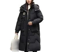 Suwequest Doudoune matelassée pour femme - Manteau d'hiver ample en coton rembourré - Veste mi-longue rembourrée - Manteau de pain, 2, XL