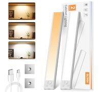 SUWIN Eclairage Cuisine Sous Meuble, 30CM Lampe Placard, Reglette Led Rechargeable Usb avec Détecteur de Mouvement 3 Modes D’Éclairage, Pour Cuisine, Placard, Escalier, Miroir, Mur - 2 Pack
