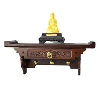 SUWOOPH Étagère Murale d'autel de Bouddha avec tiroir, vitrine Murale, Niche for la décoration intérieure(40x30x20CM/15.7x11.8x7.8IN)