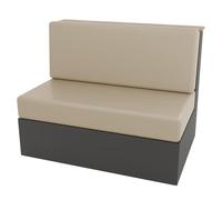 SUWOOPH Housses de Coussin Extensibles for Camping-Car, Housses de siège de canapé en Cuir imperméables et hautement élastiques for Camping-Car, Banc Fendu avec Bande élastique, 2 pièces(Beige)