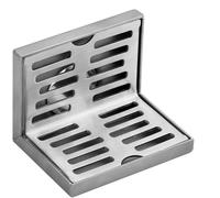 SUWOOPH Siphon de Sol d'angle en L, Siphon de Douche en Acier Inoxydable 304 for Tuyau de 50 mm, Grille de Drainage d'angle Murale antidérapante for Salle de Bain et buanderie(Odorproof Core)