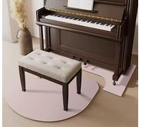 SUWOOPH Tapis de Piano insonorisant, Tapis antidérapant et Absorbant Le Son for Piano Droit, Protection du Sol(Pink,70x160cm+110x110cm)