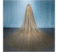 SUWOOPH Voiles de mariée de mariage, voile de fête, voiles de mariage dorés, magnifique tulle de mariée (couleur : doré, longueur de l'article : 300 cm)